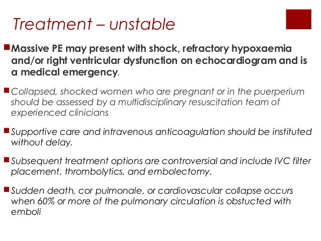 Pulmonary Embolism In Pregnant Women